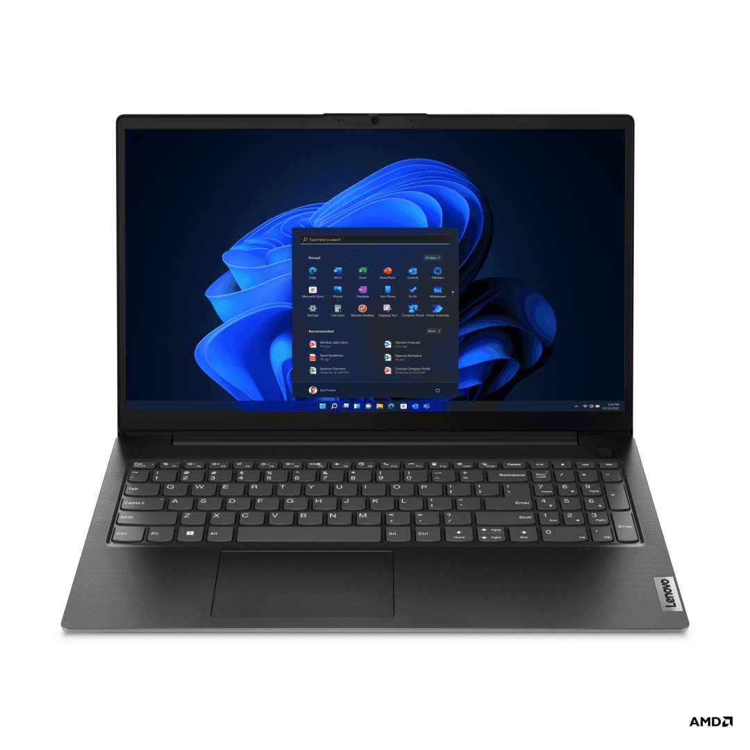Laptop SMB Lenovo V15 G4 AMN, cu procesor AMD Ryzen 5 7520U, 15.6'' TN, 16 GB LPDDR5, 512 GB, AMD Radeon 610M, Fr OS, 3 ani Garantie
